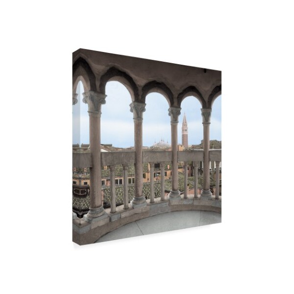 Alan Blaustein 'Arches With Campanile Vista' Canvas Art,18x18